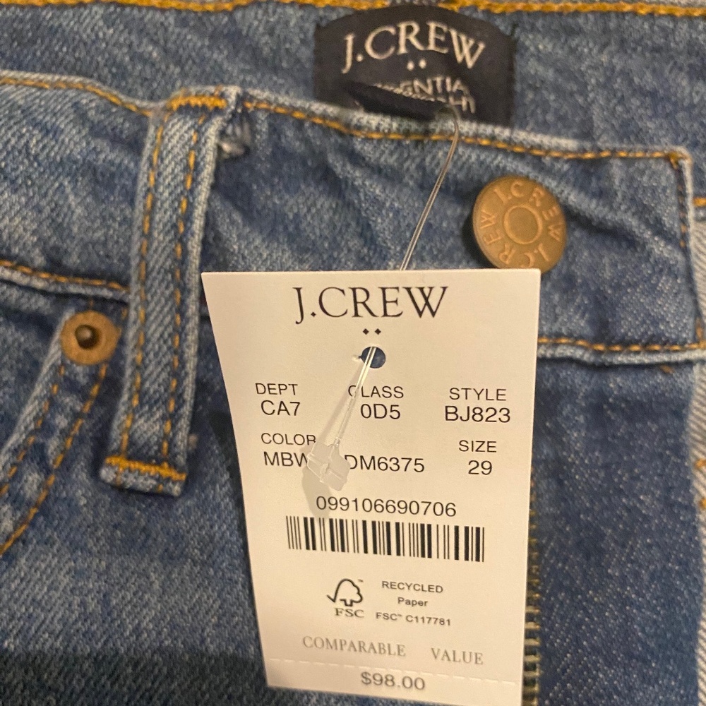 Jcrew essential straight jean